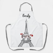 Eiffeltoren, Parijs Frankrijk Custom Name Schort (Voorkant)