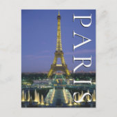 Eiffeltoren | Parijs, Frankrijk | Dank U Briefkaart (Voorkant)