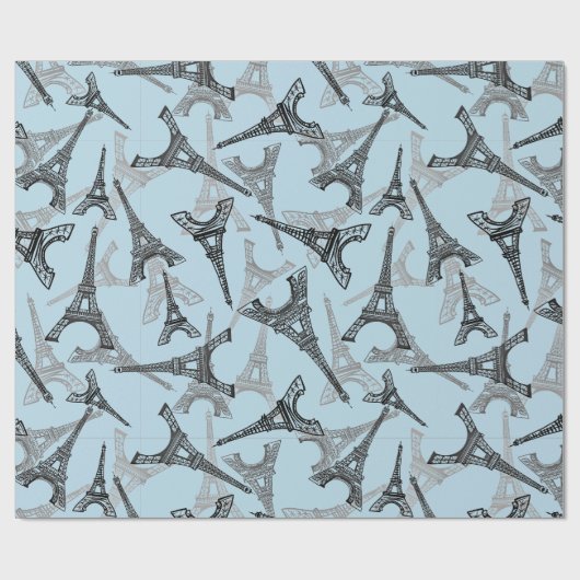 Eiffeltoren Parijs Frankrijk Design Cadeaupapier (Vlak)