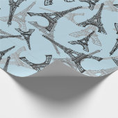 Eiffeltoren Parijs Frankrijk Design Cadeaupapier (Hoek)