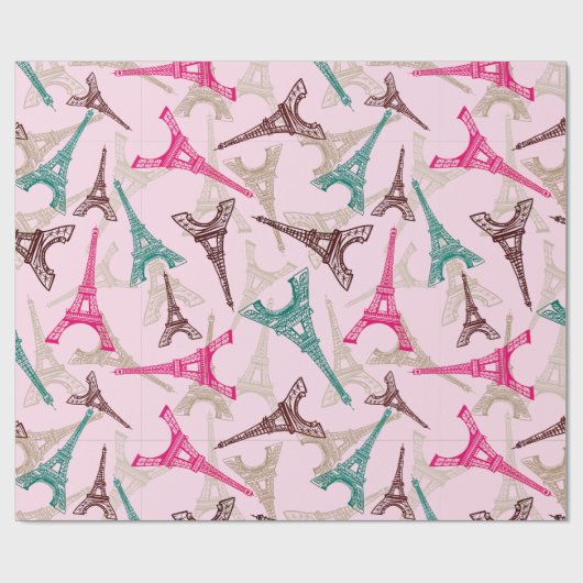 Eiffeltoren Parijs Frankrijk Design Cadeaupapier (Vlak)