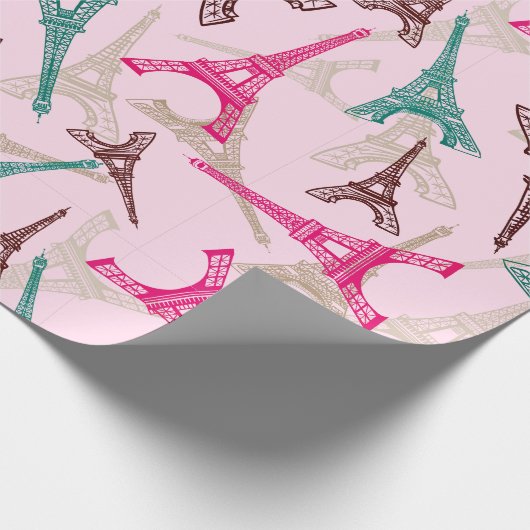 Eiffeltoren Parijs Frankrijk Design Cadeaupapier (Hoek)