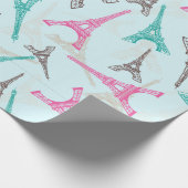 Eiffeltoren Parijs Frankrijk Design Cadeaupapier (Hoek)