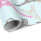 Eiffeltoren Parijs Frankrijk Design Cadeaupapier (Rol Hoek)