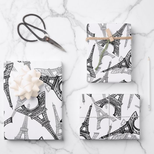 Eiffeltoren Parijs Frankrijk Design Inpakpapier Vel (Voorkant)