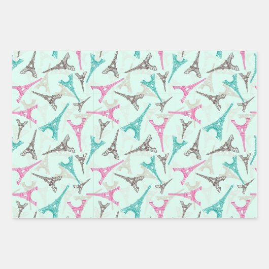 Eiffeltoren Parijs Frankrijk Design Inpakpapier Vel (Voorkant 2)