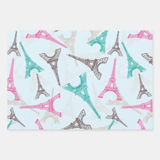 Eiffeltoren Parijs Frankrijk Design Inpakpapier Vel (Voorkant)