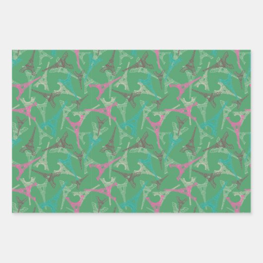 Eiffeltoren Parijs Frankrijk Design Inpakpapier Vel (Voorkant 2)