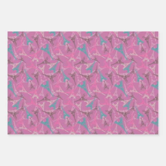 Eiffeltoren Parijs Frankrijk Design Inpakpapier Vel (Voorkant)