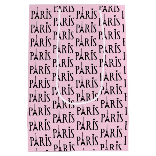 Eiffeltoren Parijs Frankrijk Design Medium Cadeauzakje (Achterkant)