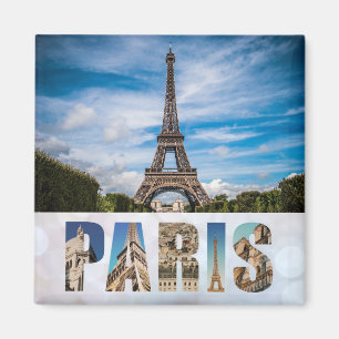 Eiffeltoren Parijs Frankrijk Franse Stad Reizen Fo Magneet
