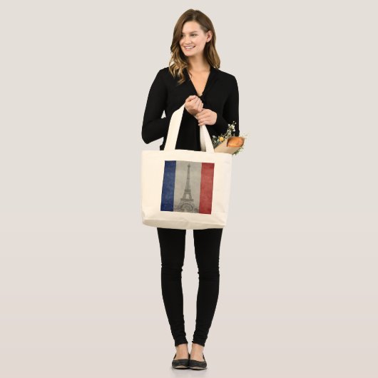 Eiffeltoren, Parijs Frankrijk Grote Tote Bag (Voorkant (model))