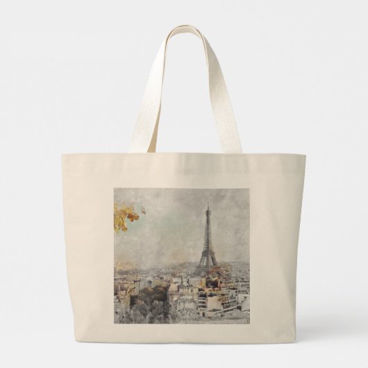 Eiffeltoren. Parijs, Frankrijk Grote Tote Bag (Achterkant)