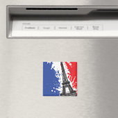 Eiffeltoren | Parijs, Frankrijk | Grunge Flag Magneet (Insitu (Vaatwasser))