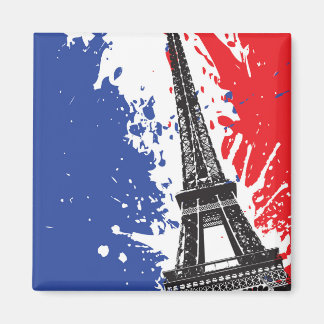 Eiffeltoren | Parijs, Frankrijk | Grunge Flag Magneet