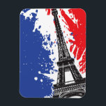 Eiffeltoren | Parijs, Frankrijk | Grunge Flag Magneet<br><div class="desc">Dit ontwerp is voorzien van de Eiffeltoren en de slordige Franse vlag op de achtergrond.</div>