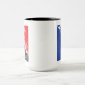 Eiffeltoren | Parijs, Frankrijk | Grunge Flag Mok (Midden)