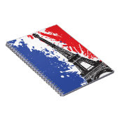 Eiffeltoren | Parijs, Frankrijk | Grunge Flag Notitieboek (Rechterzijde)