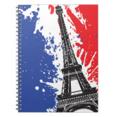 Eiffeltoren | Parijs, Frankrijk | Grunge Flag Notitieboek (Voorkant)