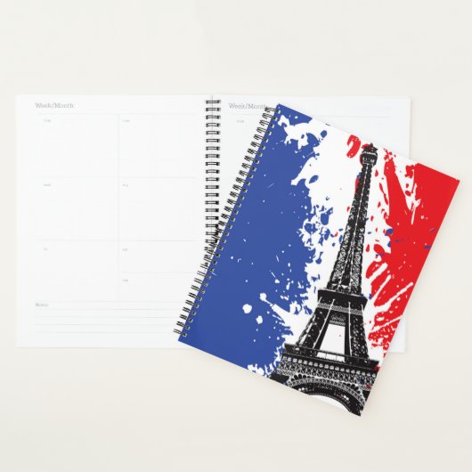 Eiffeltoren | Parijs, Frankrijk | Grunge Flag Planner (Display)