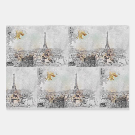 Eiffeltoren. Parijs, Frankrijk Inpakpapier Vel (Voorkant 2)