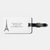 Eiffeltoren Parijs Frankrijk Monogram Bagagelabel (Achterkant horizontaal)