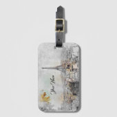 Eiffeltoren. Parijs, Frankrijk Naam Bagagelabel (Voorkant (verticaal))