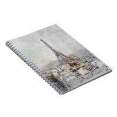 Eiffeltoren. Parijs, Frankrijk Notitieboek (Rechterzijde)
