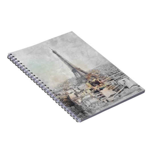Eiffeltoren. Parijs, Frankrijk Notitieboek (Rechterzijde)