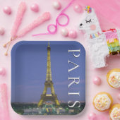 Eiffeltoren | Parijs, Frankrijk Papieren Bordje (Feest)