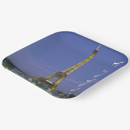 Eiffeltoren | Parijs, Frankrijk Papieren Bordje (Gebogen)