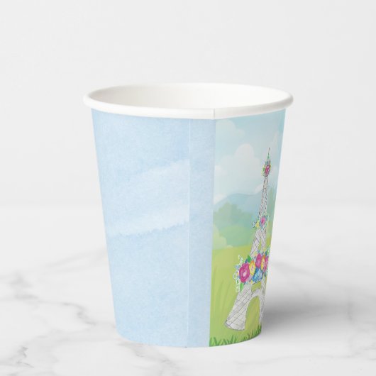 Eiffeltoren, Parijs, Frankrijk, partijthema Papieren Bekers (Rechts)