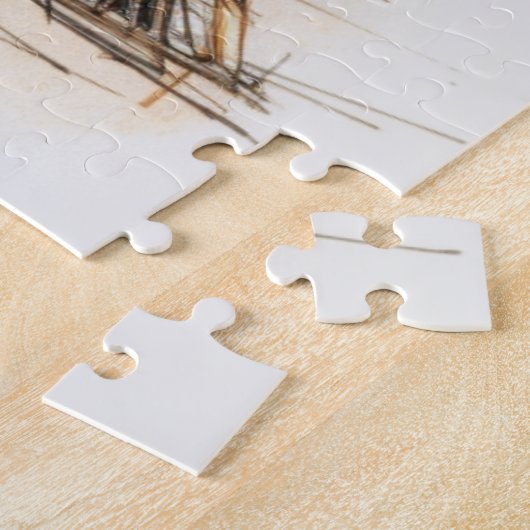 Eiffeltoren Parijs Frankrijk Poster Legpuzzel (Zijkant)