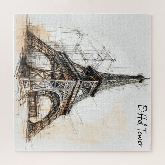 Eiffeltoren Parijs Frankrijk Poster Legpuzzel (Horizontaal)