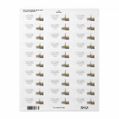 Eiffeltoren Parijs Frankrijk Retouradres Etiket (Full Sheet)