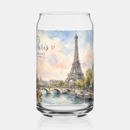 Eiffeltoren Parijs Frankrijk rivier Seine Blikvorm Glas
