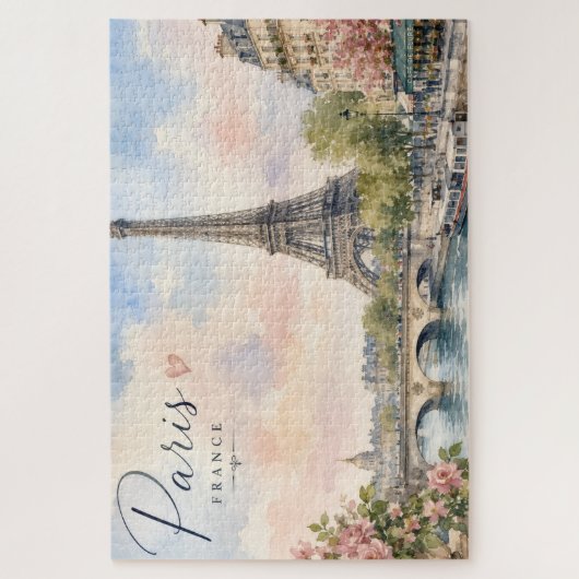 Eiffeltoren Parijs Frankrijk rivier Seine Legpuzzel (Verticaal)