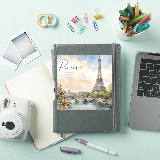 Eiffeltoren Parijs Frankrijk rivier Seine Sticker (iPad Cover)