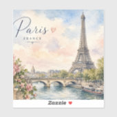 Eiffeltoren Parijs Frankrijk rivier Seine Sticker (Vel)