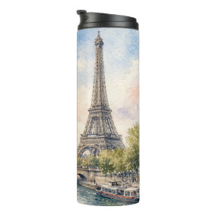 Eiffeltoren Parijs Frankrijk rivier Seine Thermosbeker