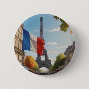 Eiffeltoren - Parijs - Frankrijk Ronde Button 5,7 Cm