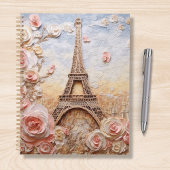 Eiffeltoren Parijs Frankrijk Roze Bloemen Planner