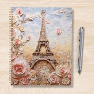 Eiffeltoren Parijs Frankrijk Roze Bloemen Planner