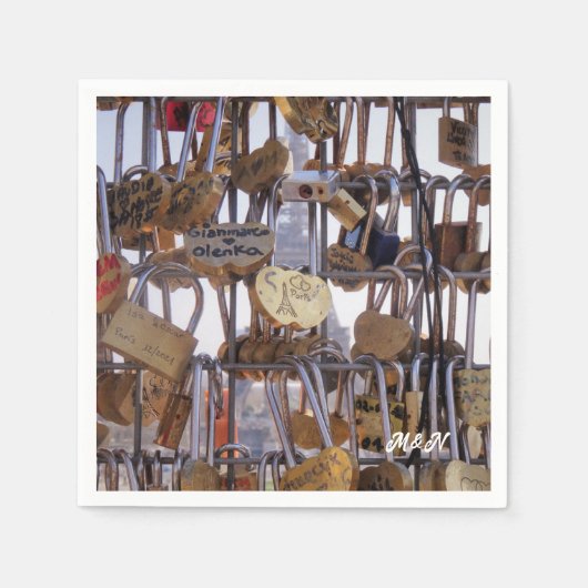 Eiffeltoren. Parijs. Frankrijk. Servetten (Voorkant)