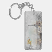 Eiffeltoren. Parijs, Frankrijk Sleutelhanger (Voorkant Links)