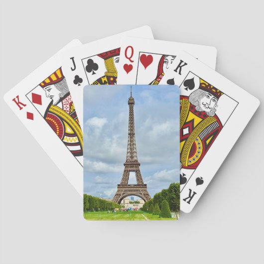 Eiffeltoren - Parijs Frankrijk Speelkaarten (Achterkant)
