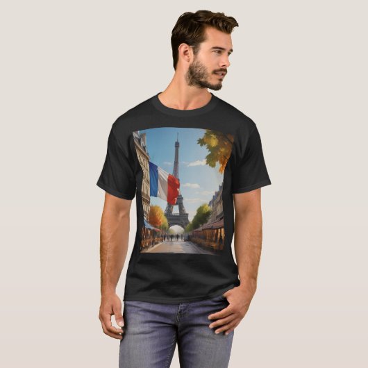 Eiffeltoren - Parijs - Frankrijk T-shirt (Voorkant volledig)