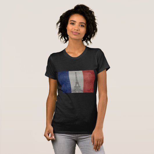 Eiffeltoren, Parijs Frankrijk T-shirt (Voorkant volledig)