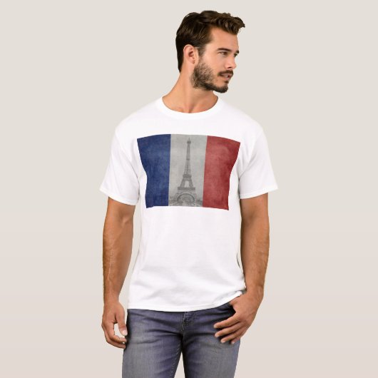 Eiffeltoren, Parijs Frankrijk T-shirt (Voorkant volledig)