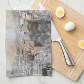 Eiffeltoren. Parijs, Frankrijk Theedoek (Quarter Fold)